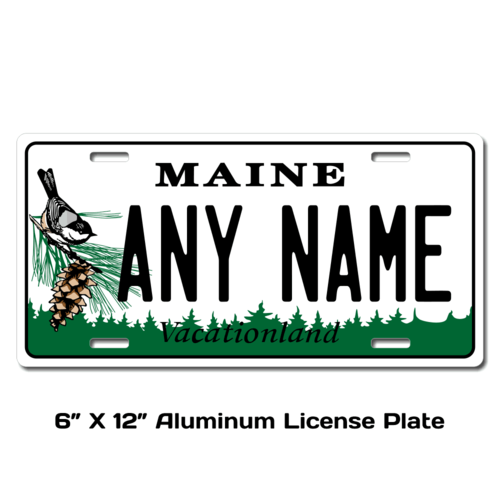 Personalized Maine 6 X 12 License Plate   