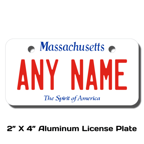 Personalized Massachusetts 2 X 4 License Plate 