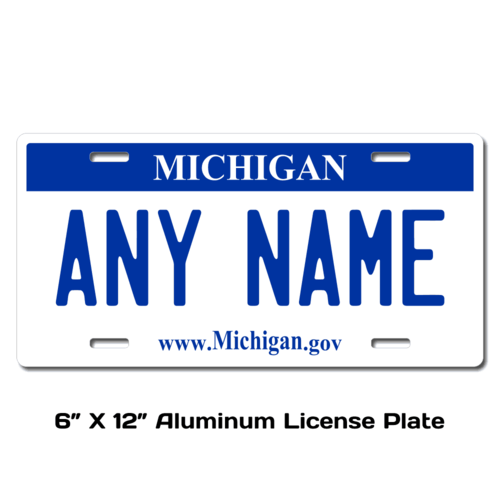 Personalized Michigan 6 X 12 License Plate  