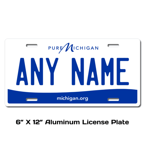 Personalized Michigan 6 X 12 License Plate  