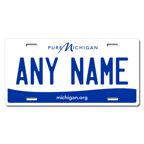 Personalized Michigan License Plate for Bicycles, Kid's Bikes, Carts, Cars or Trucks