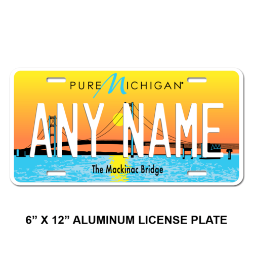 Personalized Michigan 6 X 12 License Plate   