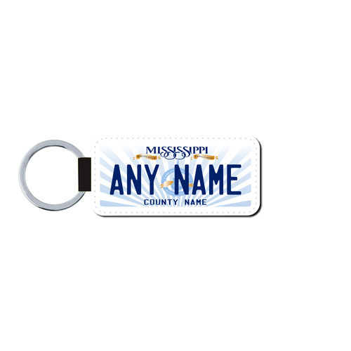 Personalized Mississippi 1.5 X 3 Key Ring License Plate 