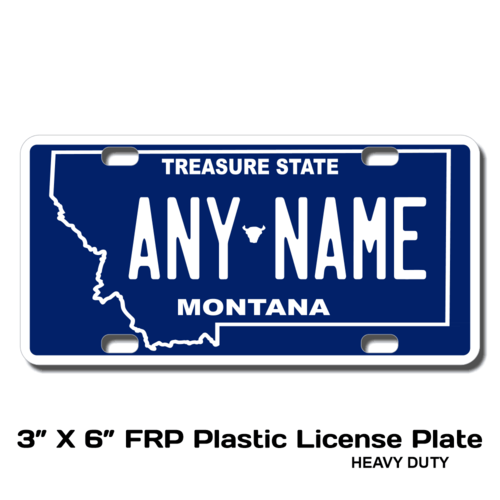 Personalized Montana 3 X 6 Plastic License Plate 