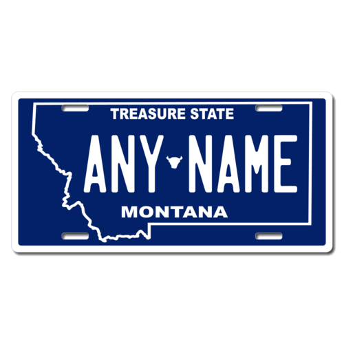 Personalized Montana License Plate for Bicycles, Kid's Bikes, Carts, Cars or Trucks