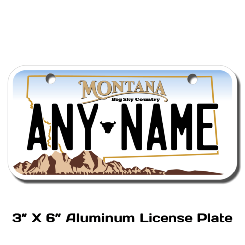 Personalized Montana 3 X 6 License Plate  