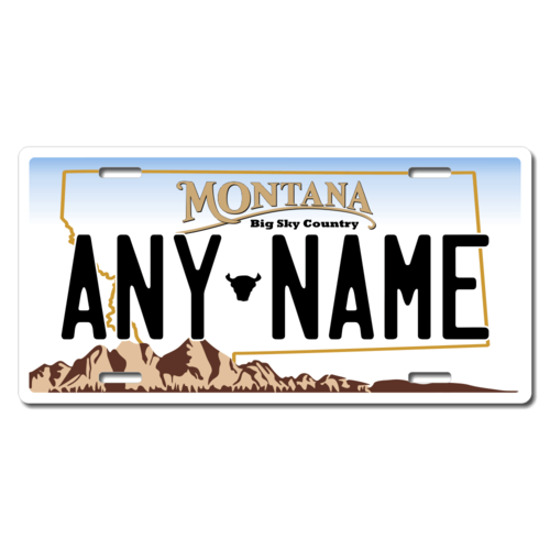 Personalized Montana License Plate for Bicycles, Kid's Bikes, Carts, Cars or Trucks