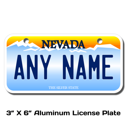 Personalized Nevada 3 X 6 License Plate 