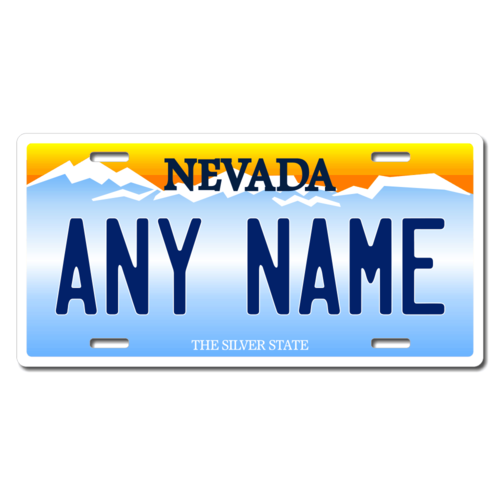 Personalized Nevada License Plate for Bicycles, Kid's Bikes, Carts, Cars or Trucks