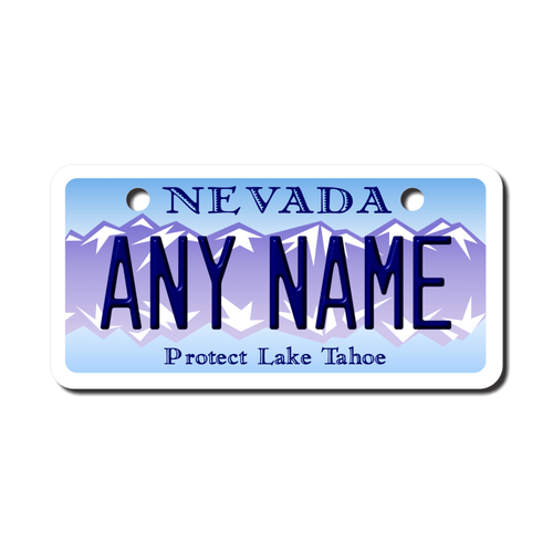 Personalized Nevada License Plate for Bicycles, Kid's Bikes, Carts, Cars or Trucks Version 2