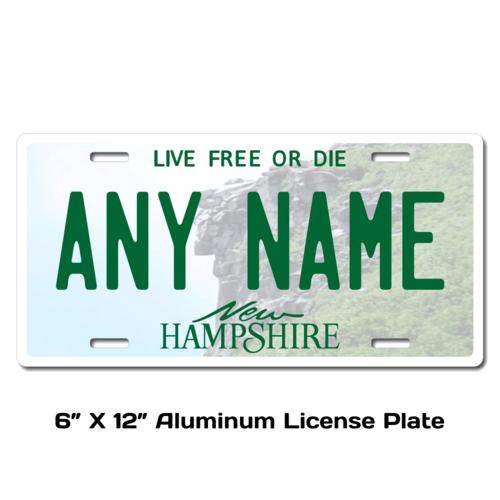 Personalized New Hampshire 6 X 12 License Plate    