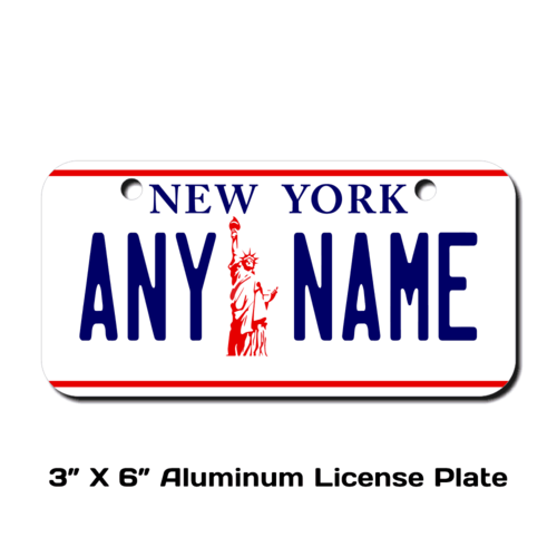 Personalized New York 3 X 6 License Plate 
