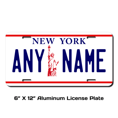 Personalized New York 6 X 12 License Plate  