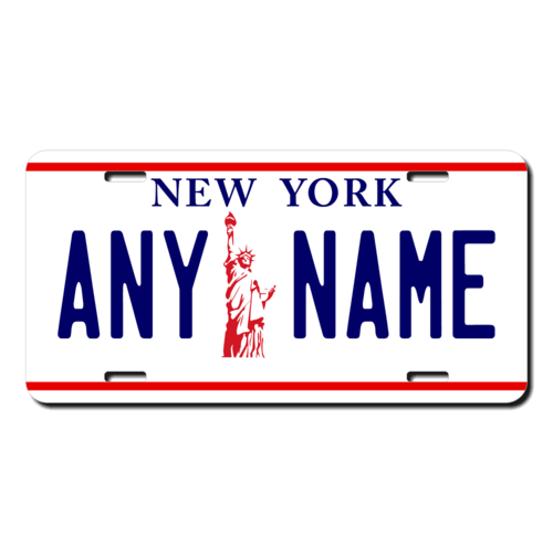 Personalized New York License Plate for Bicycles, Kid's Bikes, Carts, Cars or Trucks Version 3