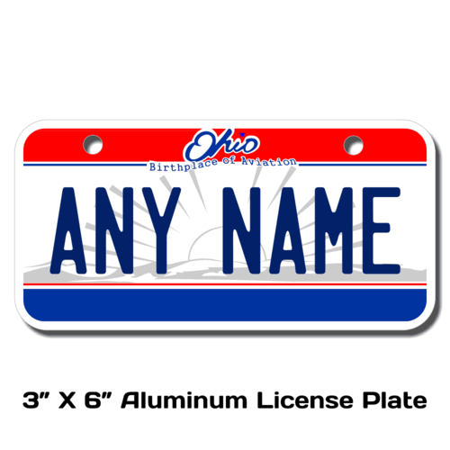 Personalized Ohio 3 X 6 License Plate 