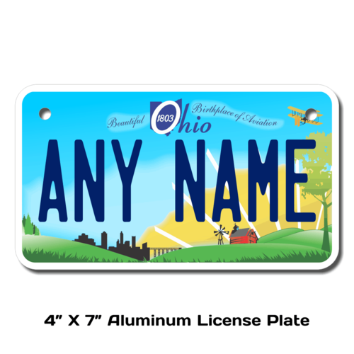 Personalized Ohio 4 X 7 License Plate