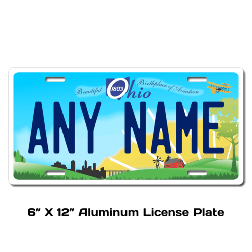Personalized Ohio 6 X 12 License Plate   