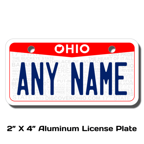 Personalized Ohio 2 X 4 License Plate