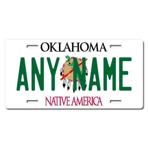 custom Oklahoma design Ride-on battery powered vehicle license plate 