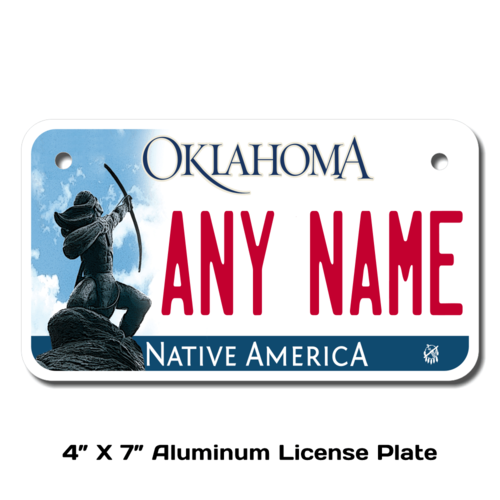 Personalized Oklahoma 4 X 7 License Plate