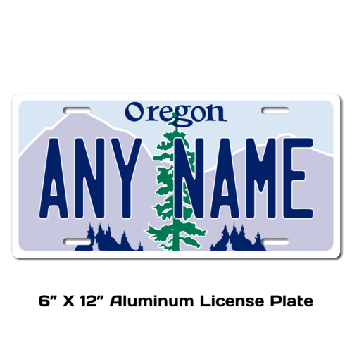 Personalized Oregon 6 X 12 License Plate   