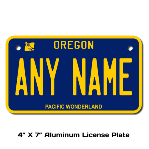 Personalized Oregon 4 X 7 License Plate