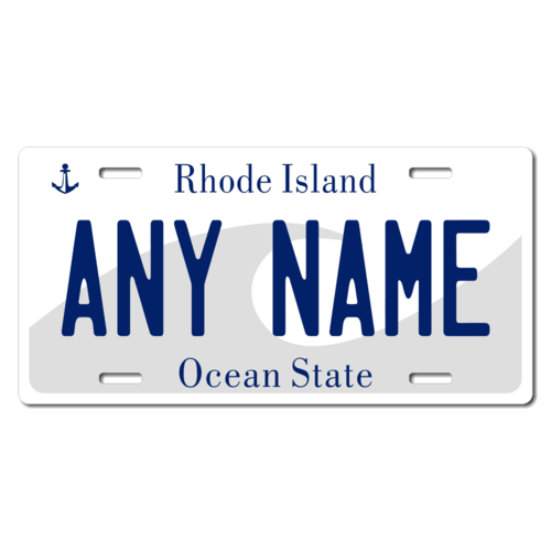 Personalized Rhode Island License Plate for Bicycles, Kid's Bikes, Carts, Cars or Trucks