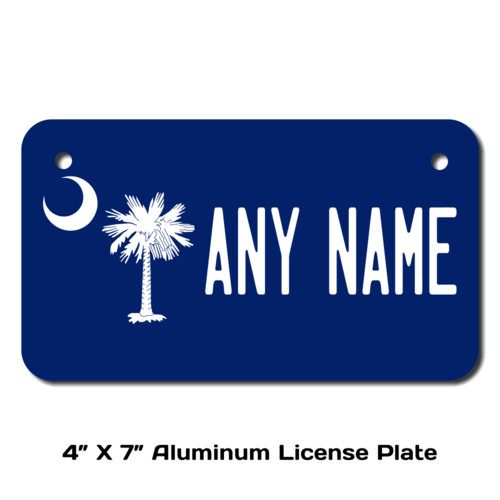 Personalized South Carolina 4 X 7 License Plate