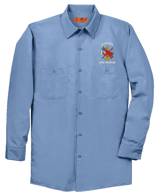 Red Kap - Long Sleeve Industrial Work Shirt Includes Personalized Embroidery