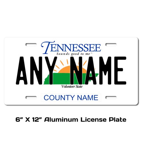 Personalized Tennessee 6 X 12 License Plate    