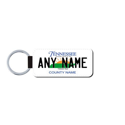 Personalized Tennessee 1.5 X 3 Key Ring License Plate  