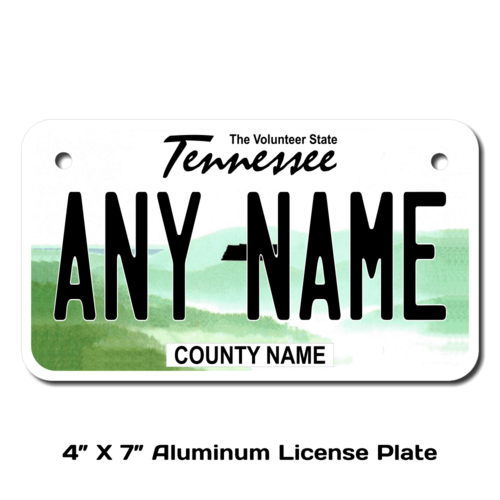 Personalized Tennessee 4 X 7 License Plate