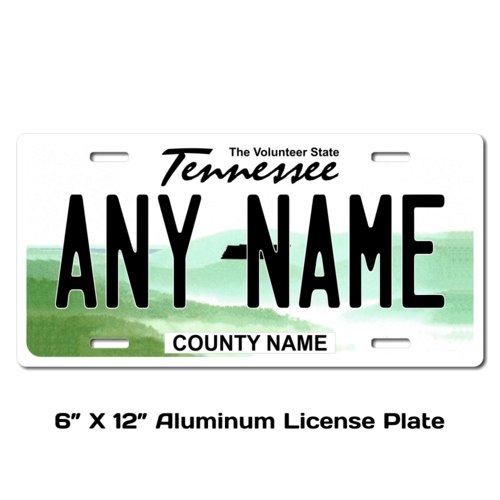 Personalized Tennessee 6 X 12 License Plate  