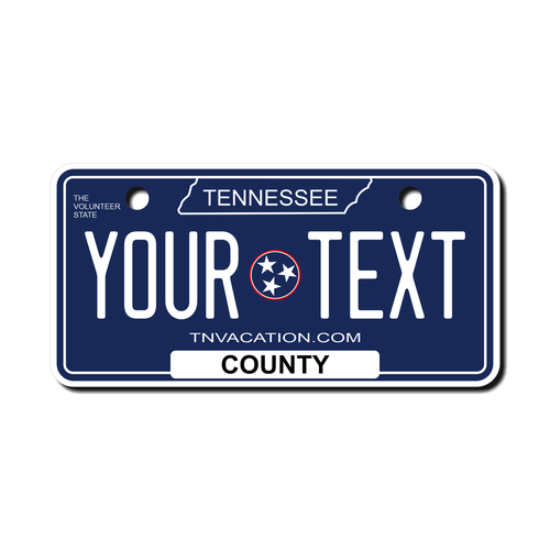 Personalized Tennessee 2 X 4 License Plate  