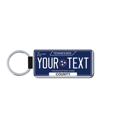 Personalized Tennessee 1.5 X 3 Key Ring License Plate  