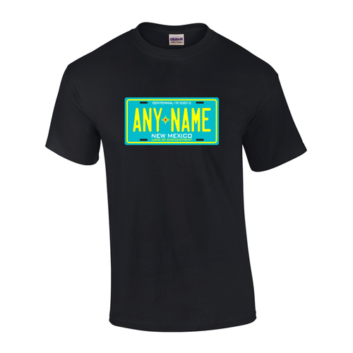 Personalized New Mexico License Plate T-shirt Adult and Youth Sizes Version 3