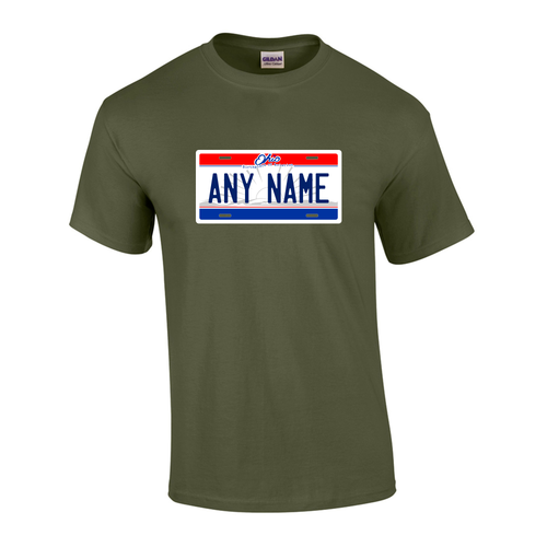 Personalized Ohio License Plate T-shirt Adult and Youth Sizes Version 1