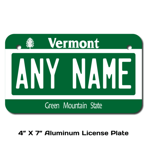 Personalized Vermont 4 X 7 License Plate