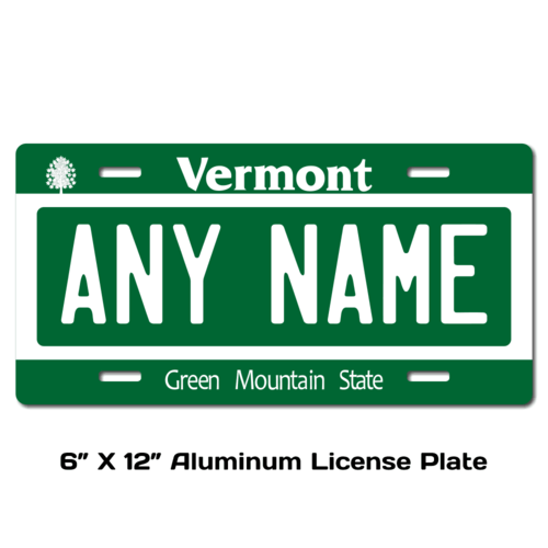 Personalized Vermont 6 X 12 License Plate   