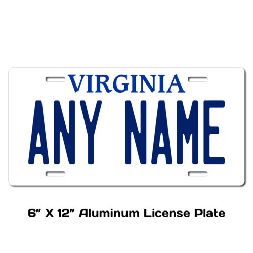 Personalized Virginia 6 X 12 License Plate   