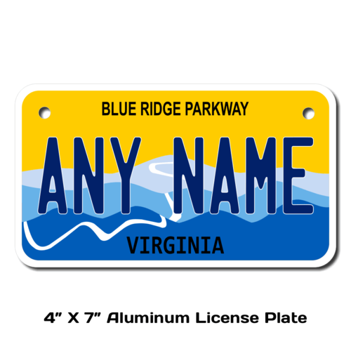 Personalized Virginia 4 X 7 License Plate