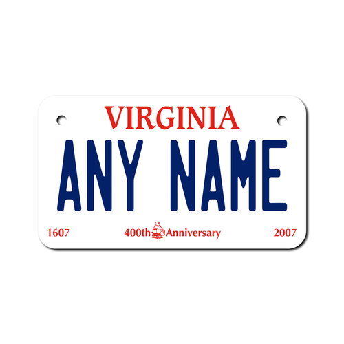 Personalized Virginia 4 X 7 License Plate