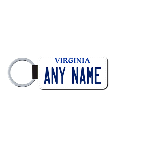 Personalized Virginia 1.5 X 3 Key Ring License Plate