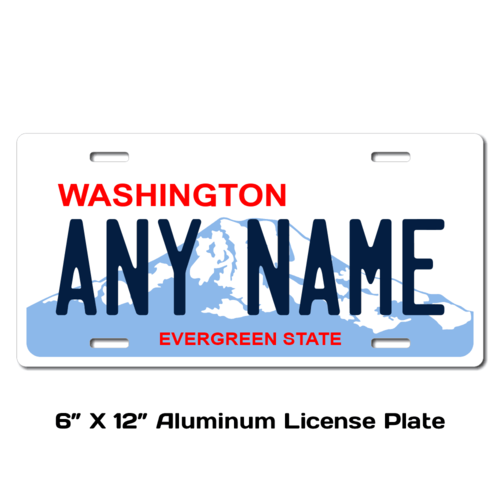 Personalized Washington 6 X 12 License Plate  