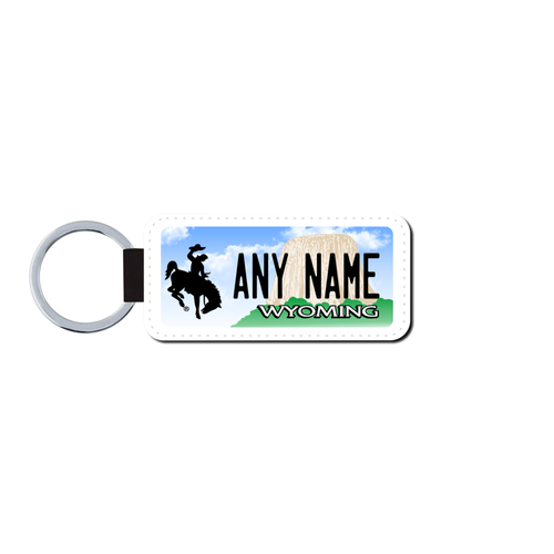 Personalized Wyoming 1.5 X 3 Key Ring License Plate
