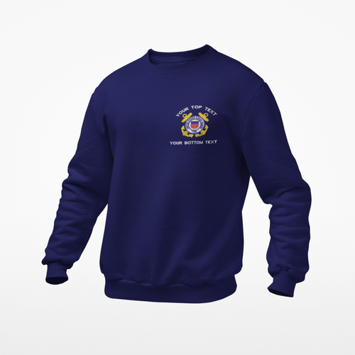 US Coast Guard Embroidered Sweatshirt with Free Shipping