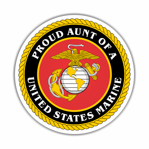 Proud Aunt of a United States Marine Car / Vehicle Magnet - Free Shipping