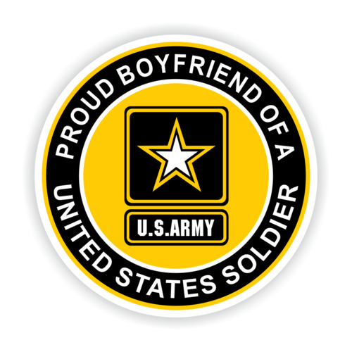 Proud Boyfriend of a United States Soldier Car Magnet