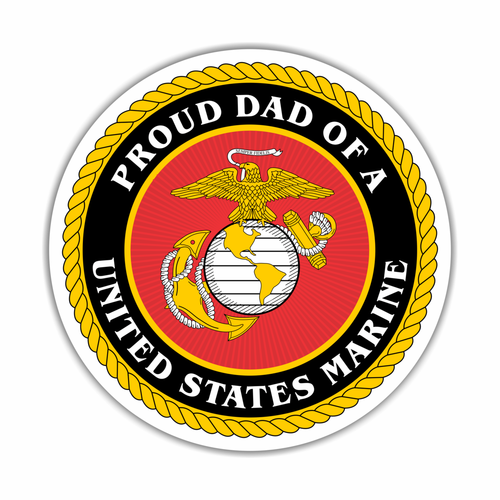 Proud Dad of a United States Marine Car / Vehicle Magnet - Free Shipping