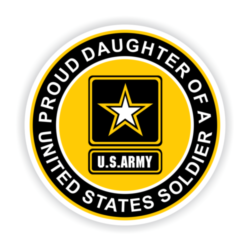 Proud Daughter of a United States Soldier Car Magnet